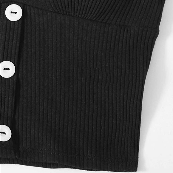 Women’s padded spaghetti strap tank top w/buttons - Picture 7 of 14